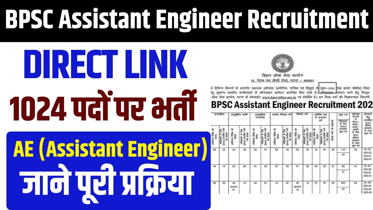 BPSC Assistant Engineer AE Recruitment 2025