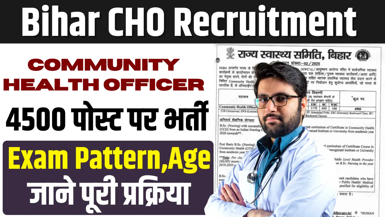 Bihar CHO Community Health Officer Online Form 2025