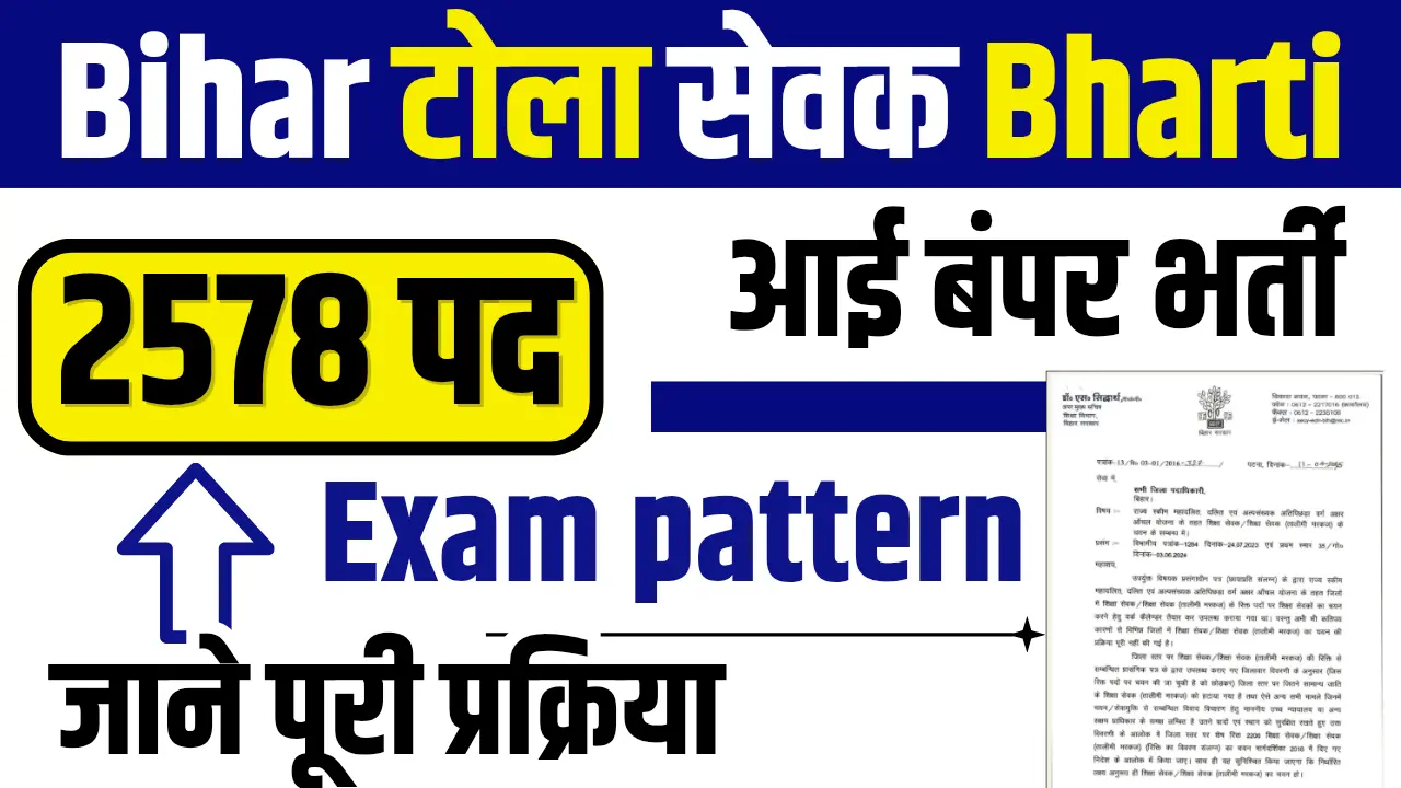 Bihar Tola Sevak Bharti 2025