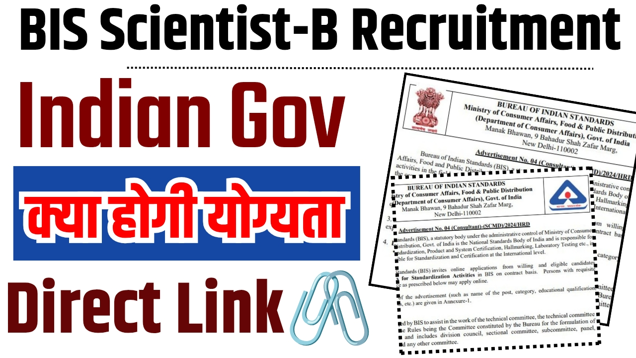 BIS Scientist-B Recruitment 2025