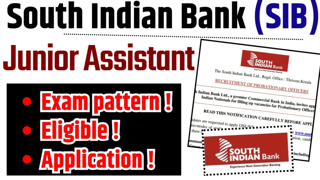 South Indian Bank SIB Junior Officer Recruitment 2025