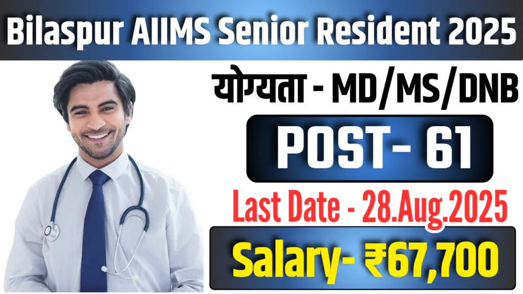 AIIMS Bilaspur Senior Residents Recruitment 2025