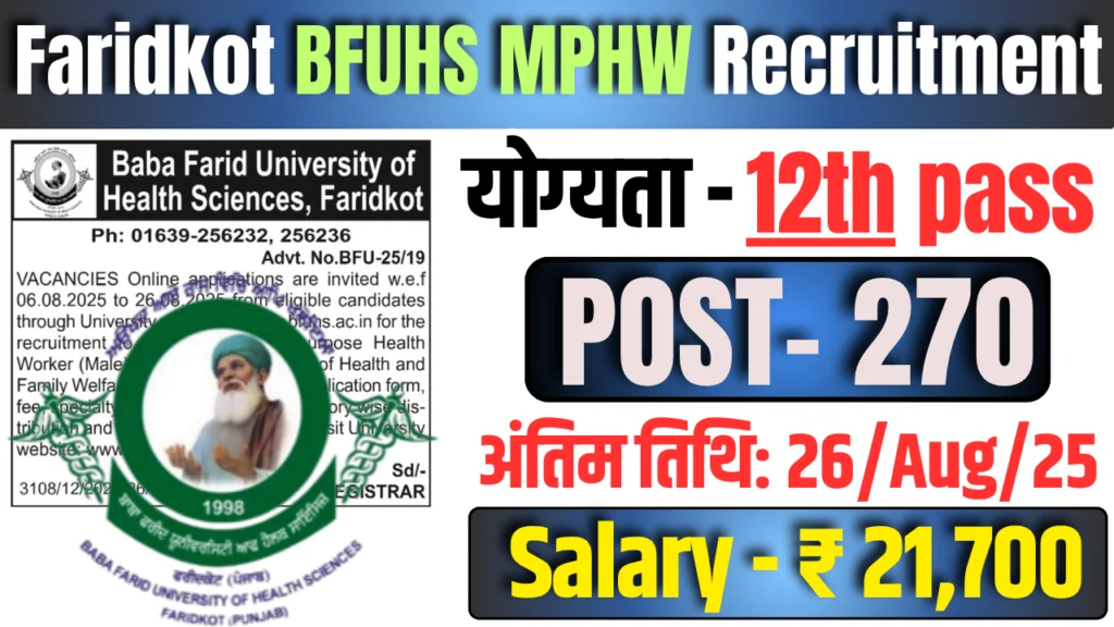 BFUHS MPHW Male Recruitment 2025