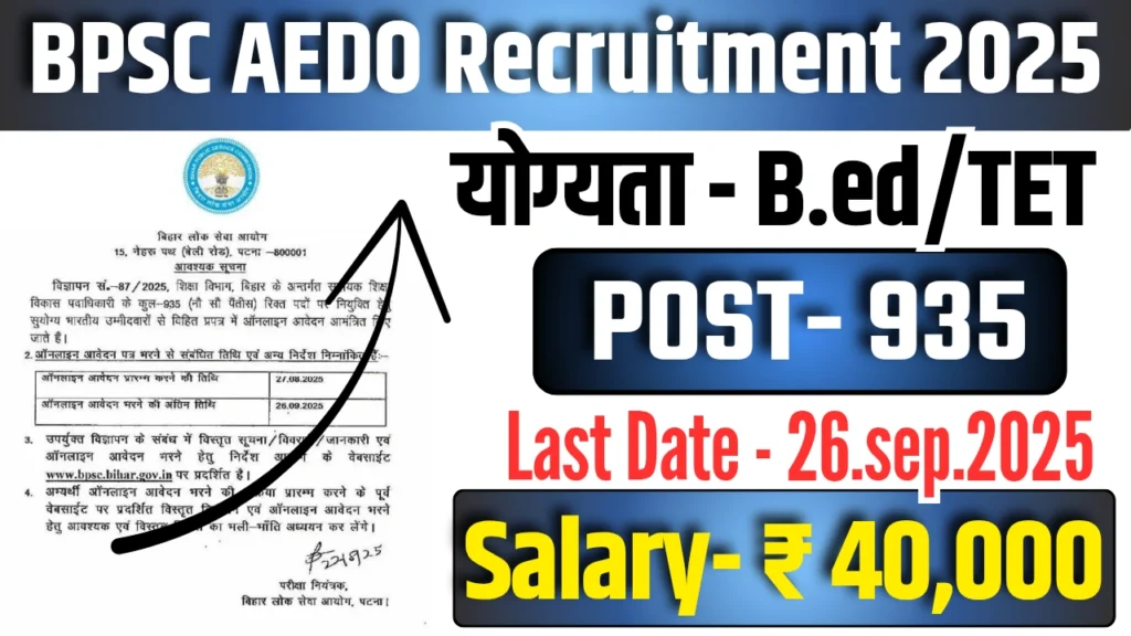 BPSC AEDO Recruitment 2025