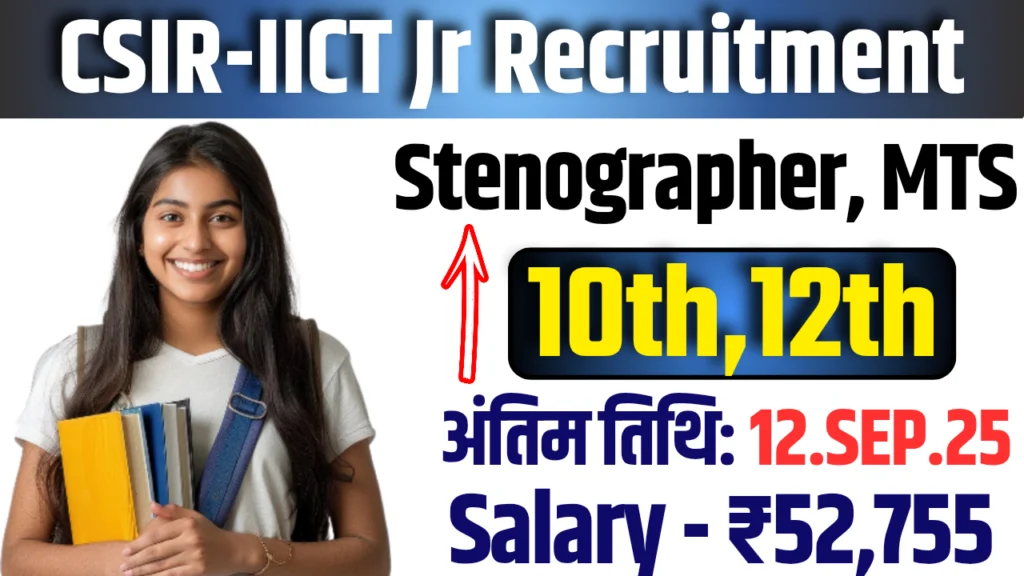 CSIR IICT Recruitment 2025 Notification Out
