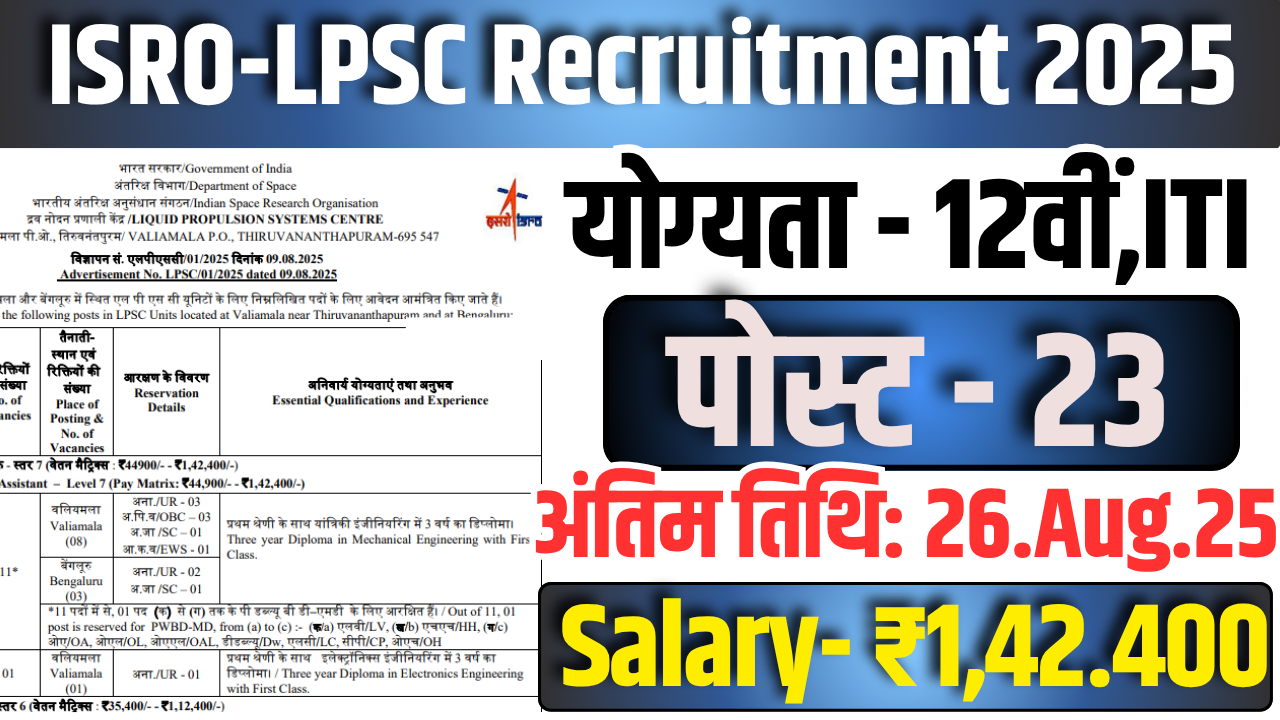 ISRO-LPSC Recruitment 2025
