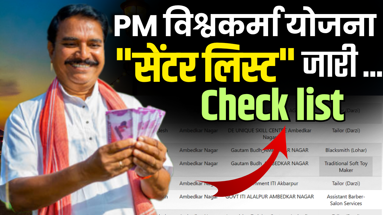 PM VishawaKarma Yojana Training Centre List