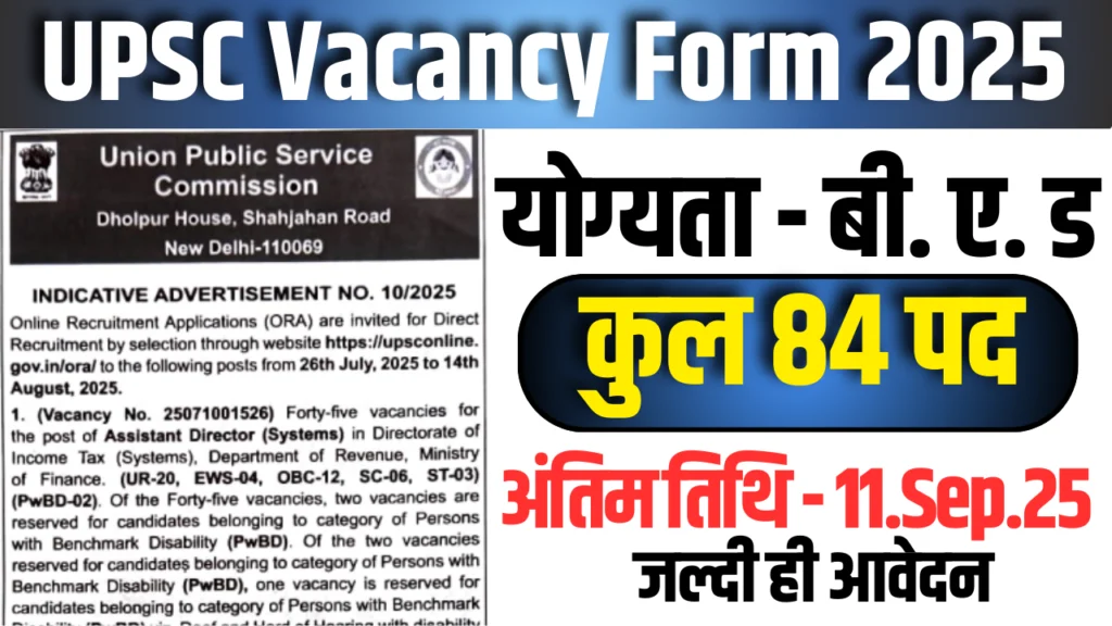 UPSC Vacancy 2025