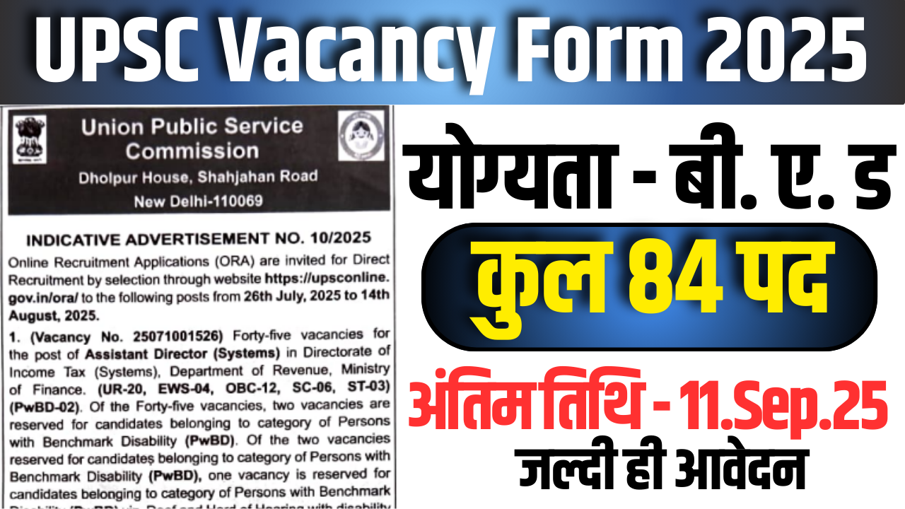 UPSC Vacancy 2025