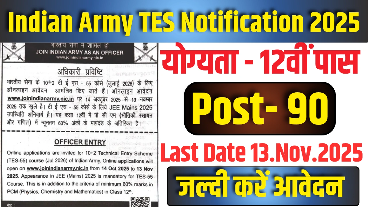 Army 10+2 TES 55 Recruitment 2025