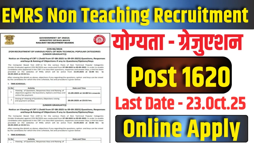 EMRS Non Teaching Recruitment 2025