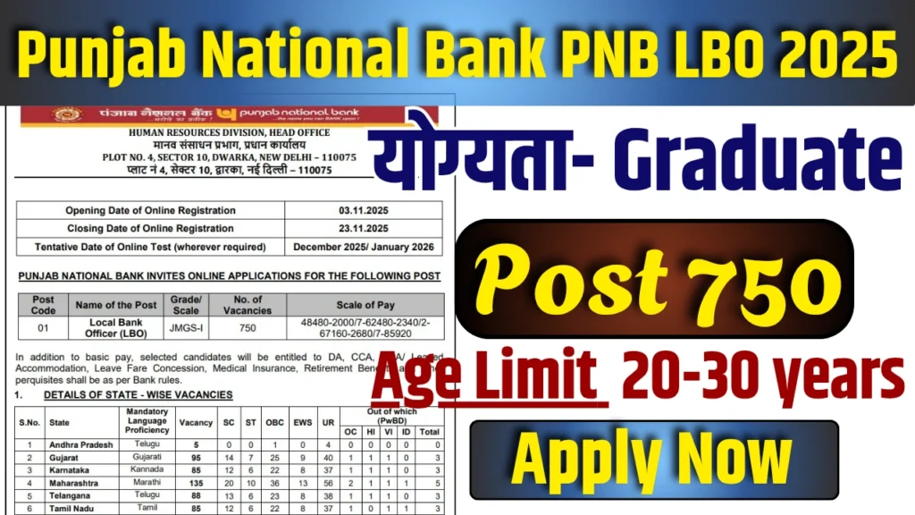 PNB LBO Bharti 2025