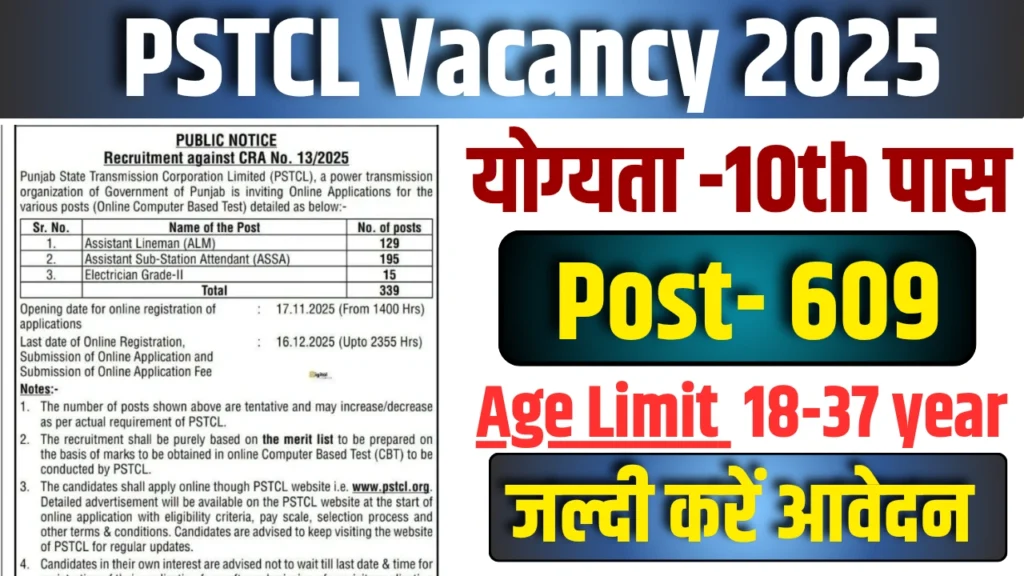 PSTCL Vacancy 2025