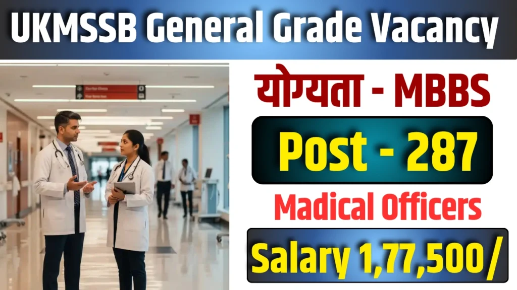 UKMSSB General Grade Medical Officer Vacancy 2025