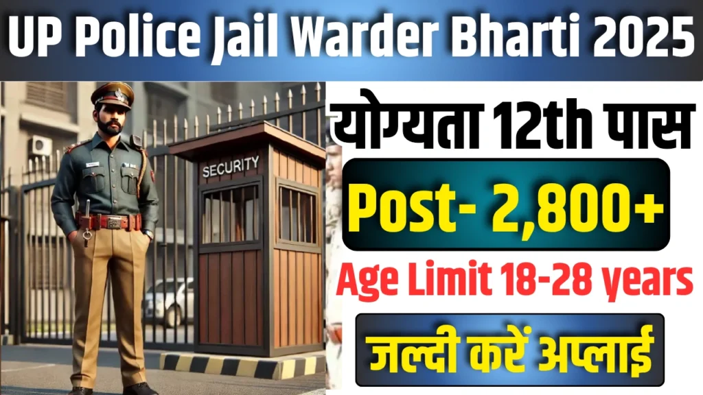 UP Police Jail Warder Bharti 2025
