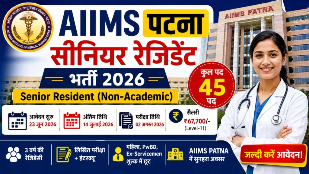 AIIMS Patna Senior Resident Vacancy 2026