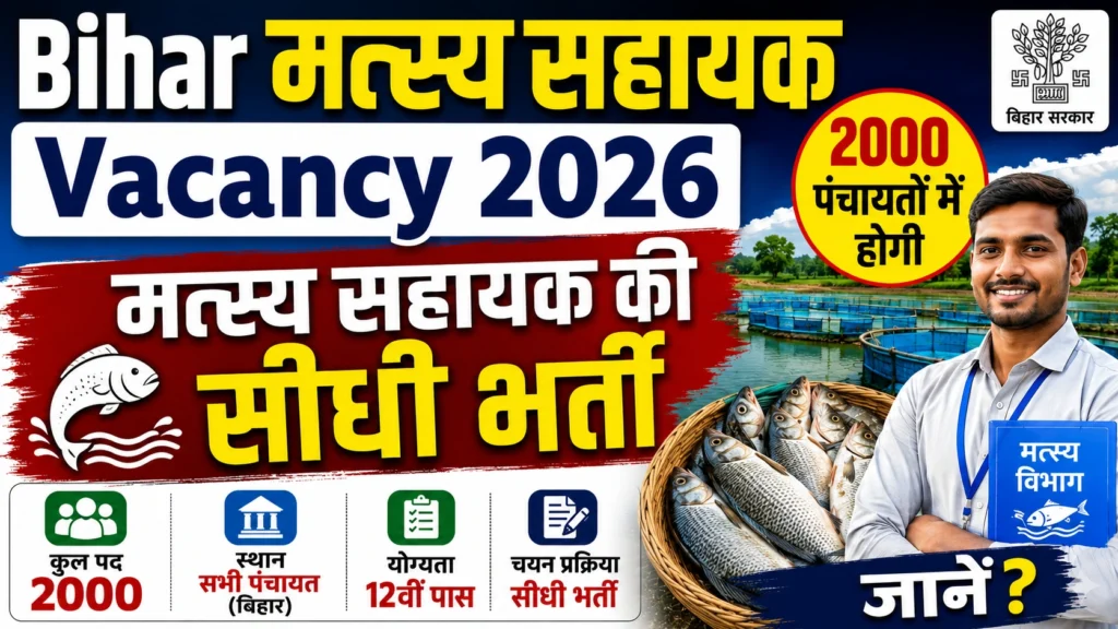 Bihar Matsya Sahayak Vacancy 2026