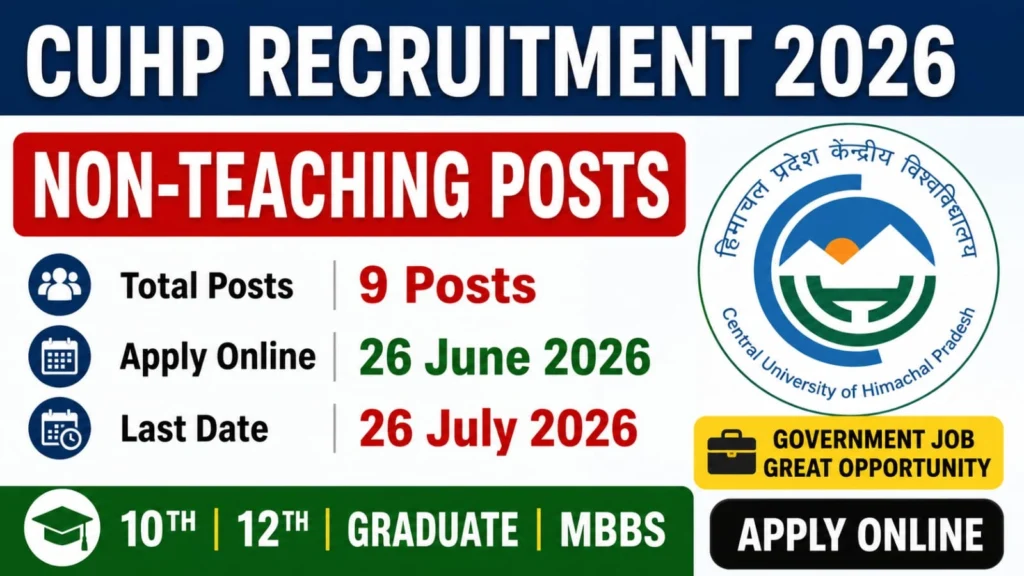 CUHP Non-Teaching Vacancy 2026