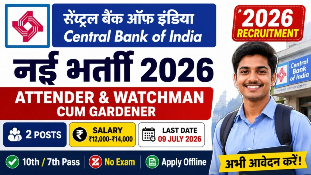 Central Bank of India Vacancy 2026