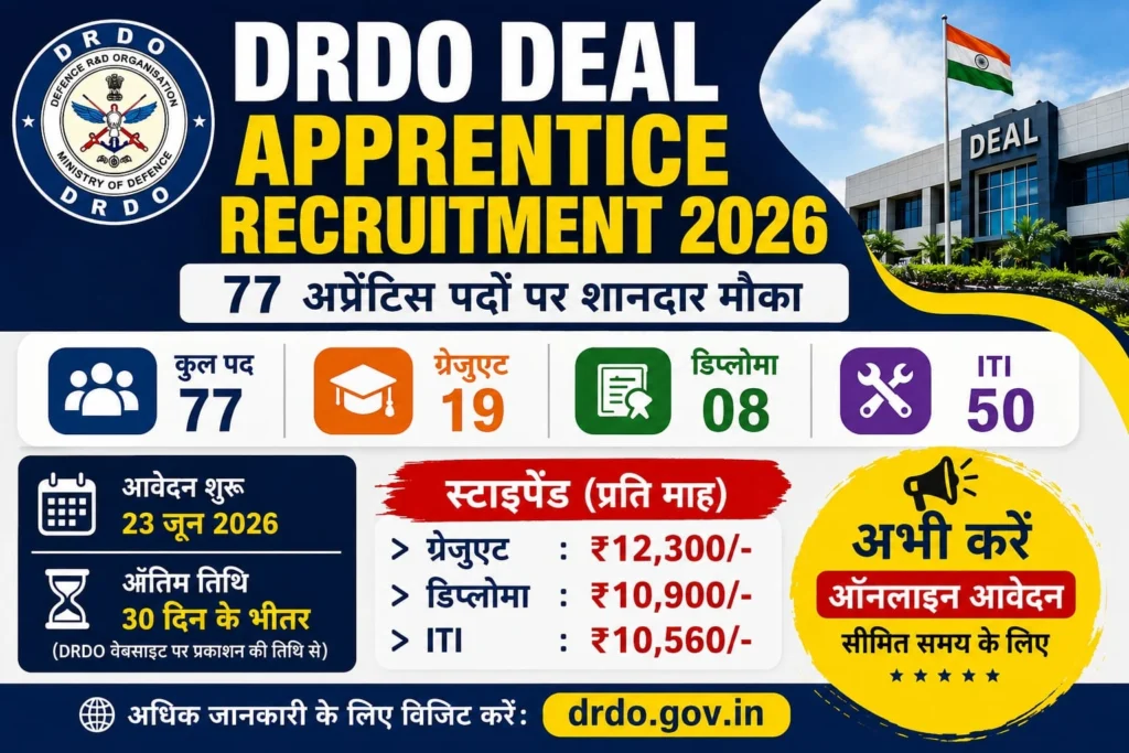 DRDO DEAL Vacancy 2026
