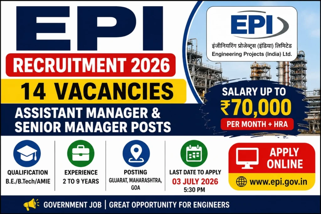 EPI Manager Vacancy 2026