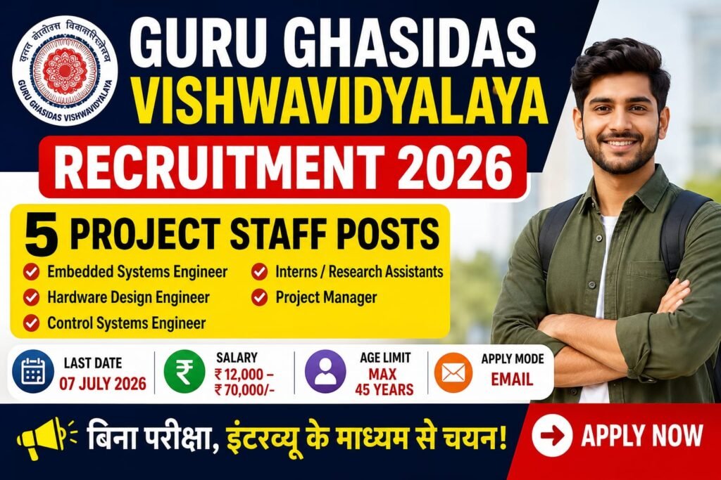 Guru Ghasidas Vishwavidyalaya Vacancy 2026