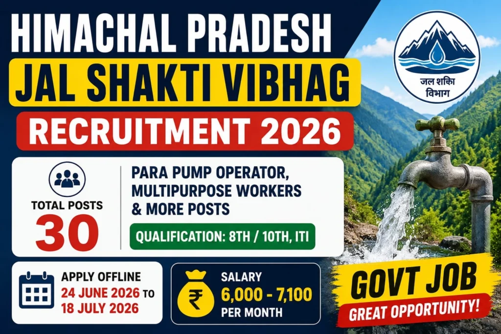 HP Jal Shakti Vibhag Vacancy 2026