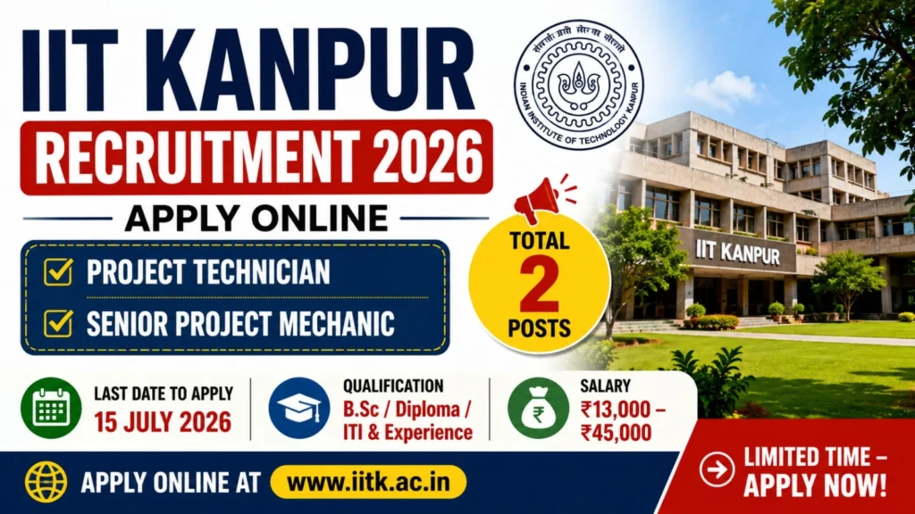  IIT Kanpur Vacancy 2026