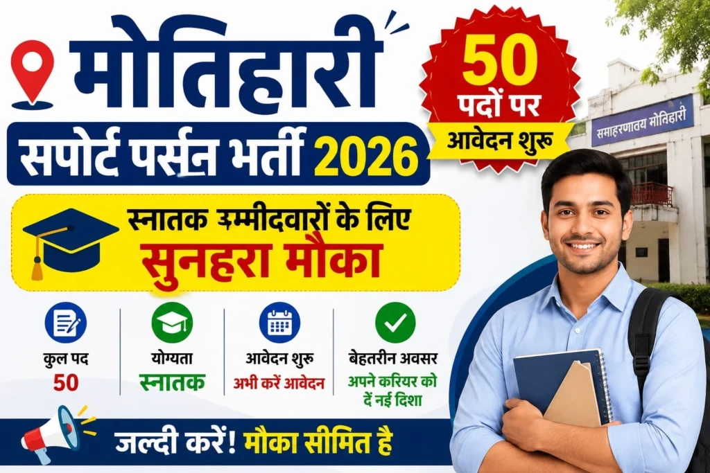 Motihari Support Persons Vacancy 2026