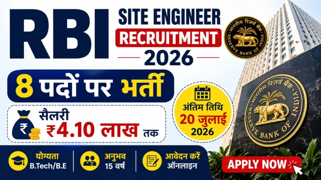 RBI Site Engineer Vacancy 2026