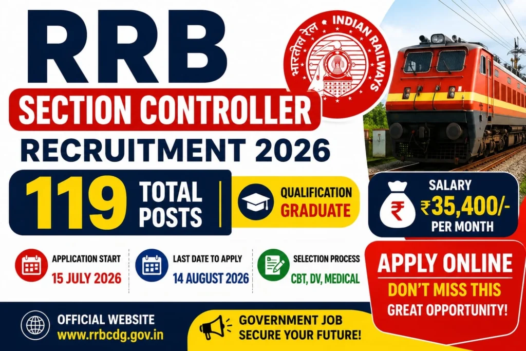 RRB Section Controller Vacancy 2026