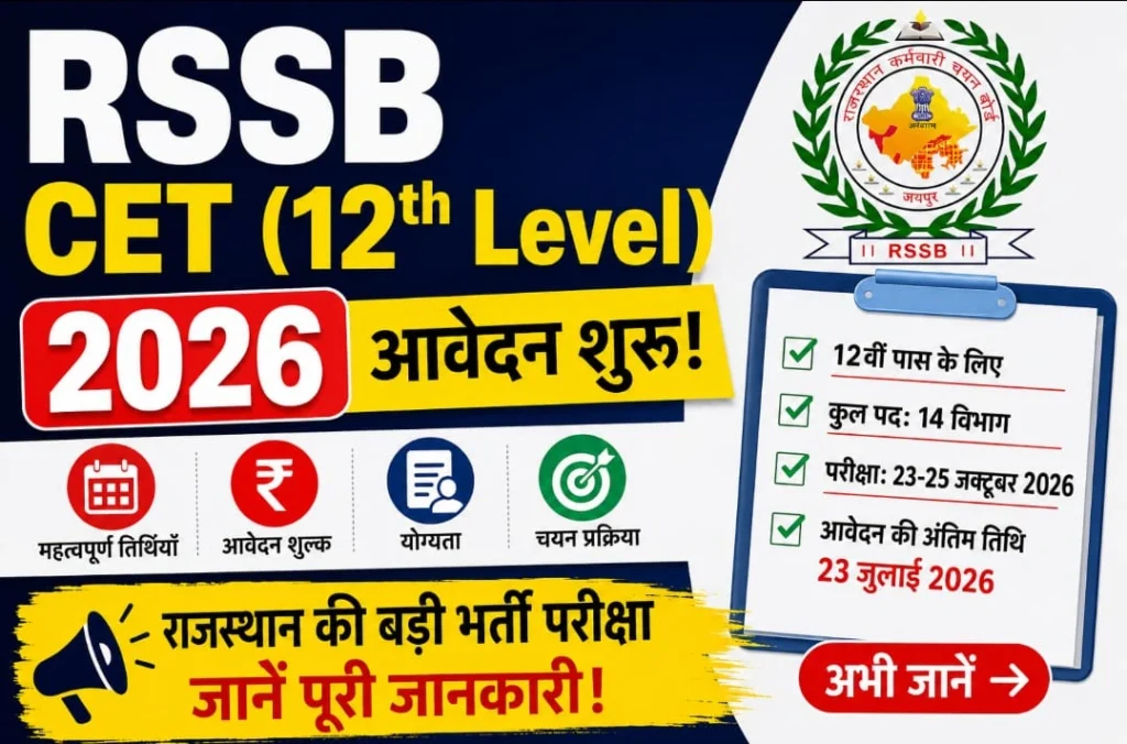 RSSB CET 12th Level 2026