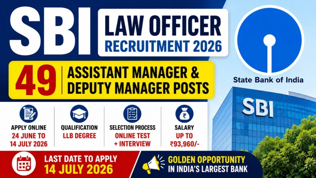 SBI Law Officer Vacancy 2026
