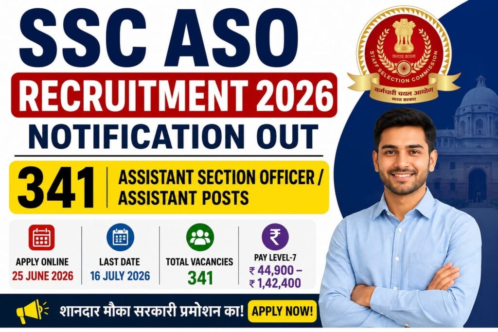 SSC Assistant Section Officer Vacancy 2026