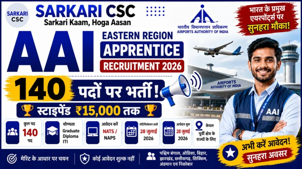 AAI Eastern Region Apprentice Vacancy 2026