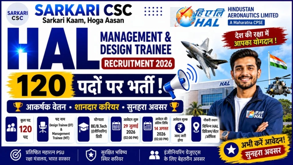 HAL Management & Design Trainee Vacancy 2026