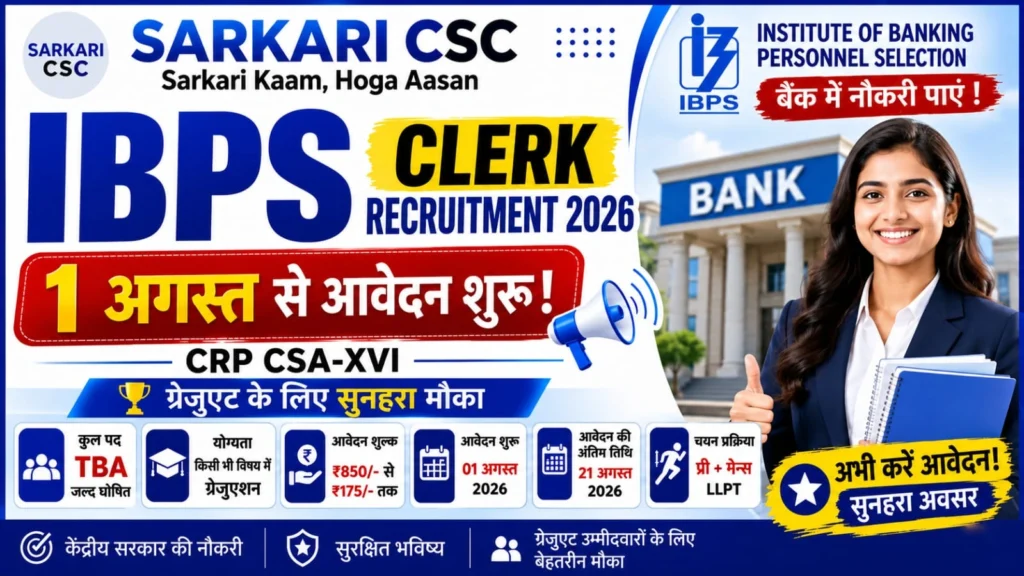 IBPS Clerk Notification 2026 Out
