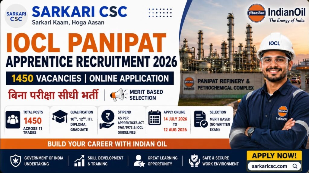 IOCL Panipat Vacancy 2026