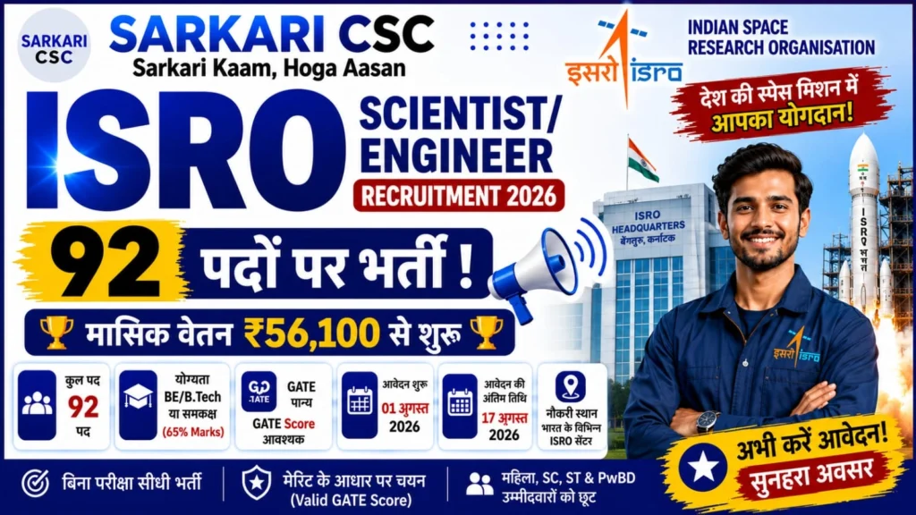 ISRO Scientist Engineer Vacancy 2026