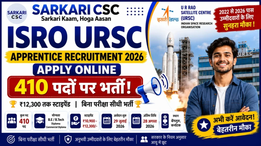 ISRO URSC Apprentice Vacancy 2026