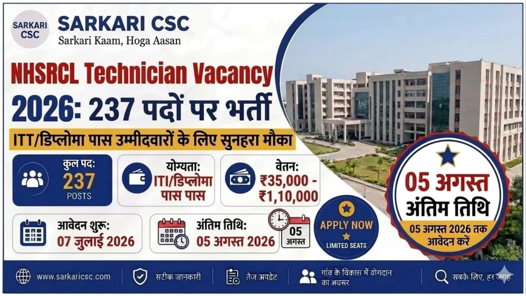 NHSRCL Technician Vacancy 2026
