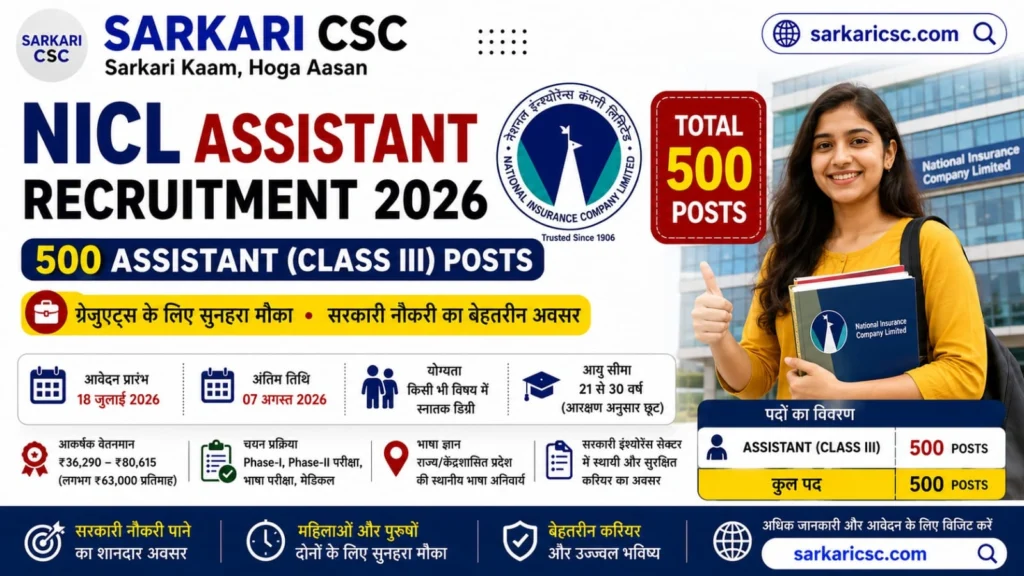 NICL Assistant Vacancy 2026
