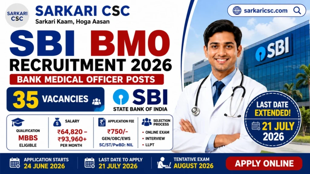 SBI BMO Vacancy 2026