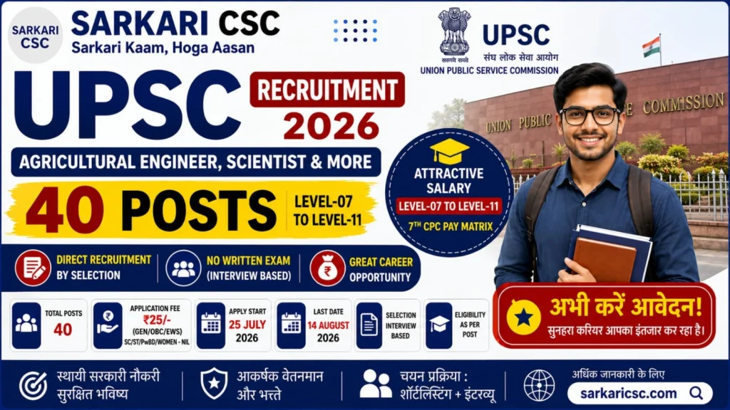 UPSC Vacancy 2026