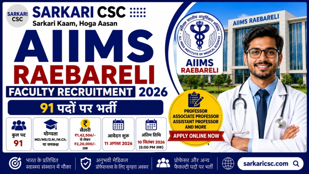 AIIMS Raebareli Bharti 2026