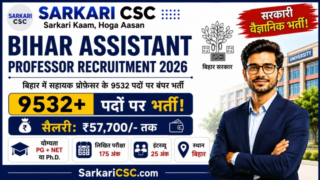 Bihar Assistant Professor Vacancy 2026