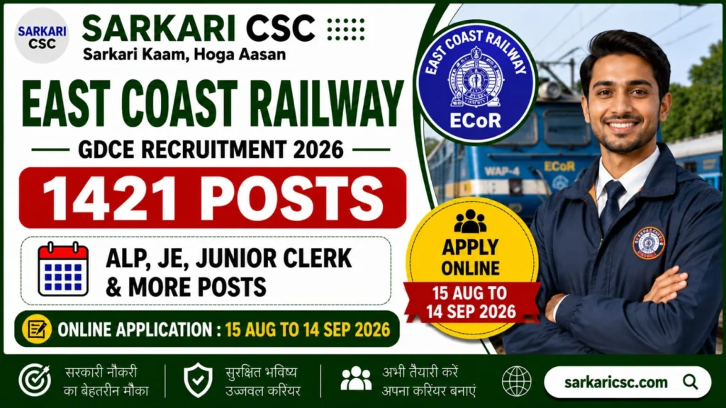 East Coast Railway GDCE Vacancy 2026