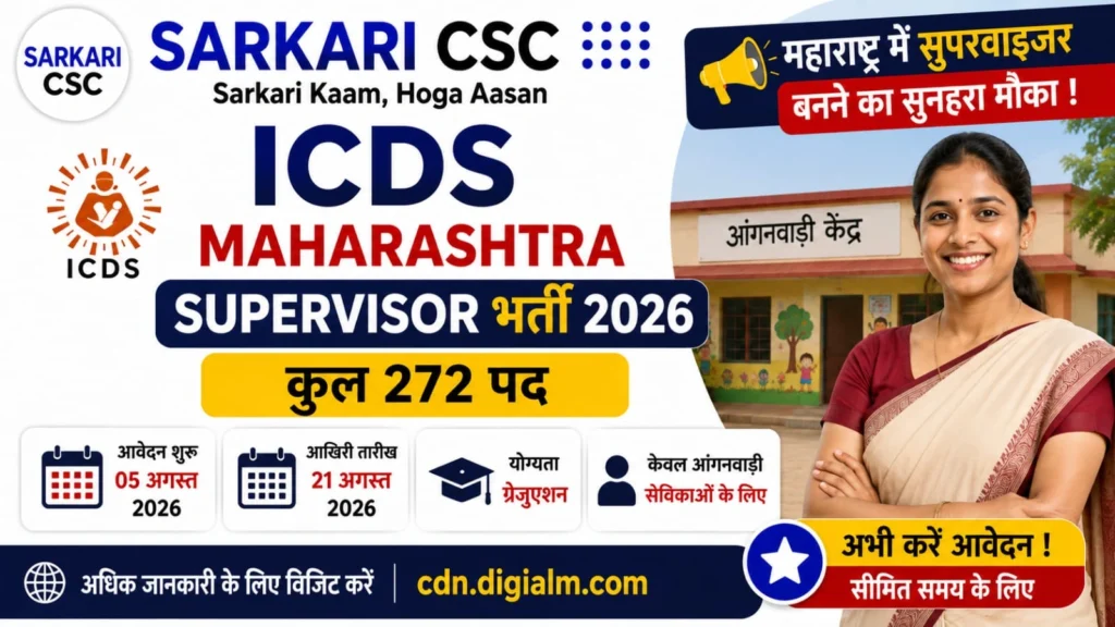 ICDS Supervisor Vacancy 2026