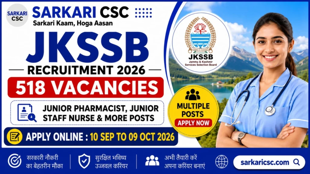 JKSSB Vacancy 2026