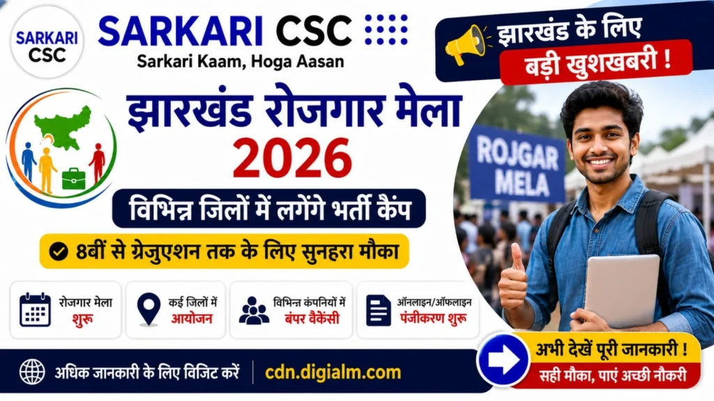 Jharkhand Rojgar Mela Bharti 2026